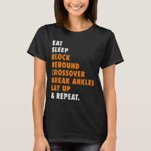 Camiseta Comer Sleep Basketball Repetir regalo divertido pa