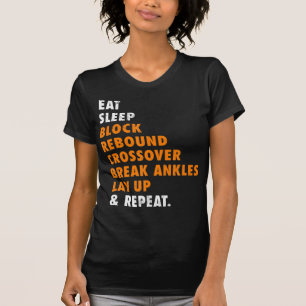 Camiseta Comer Sleep Basketball Repetir regalo divertido pa