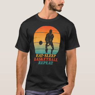 Camiseta Comer Sleep Basketball Repetir Vint Jugador de Bal