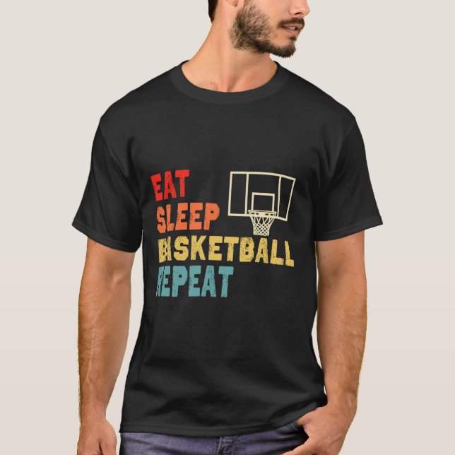 Camiseta Comer Sleep Basketball Ropa de repetición para chi (Anverso)