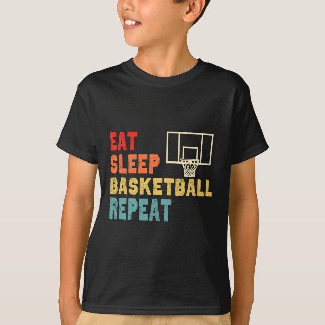 Camiseta Comer Sleep Basketball Ropa de repetición para chi (Anverso)
