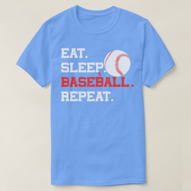 Camiseta Comer Sleep Béisbol Repetir Funny Pitcher Así (Diseño del anverso)
