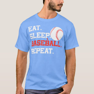 Camiseta Comer Sleep Béisbol Repetir Funny Pitcher Así
