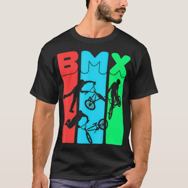 Camiseta Comer Sleep BMX Repetir Bicicleta Gracioso Regalo  (Anverso)