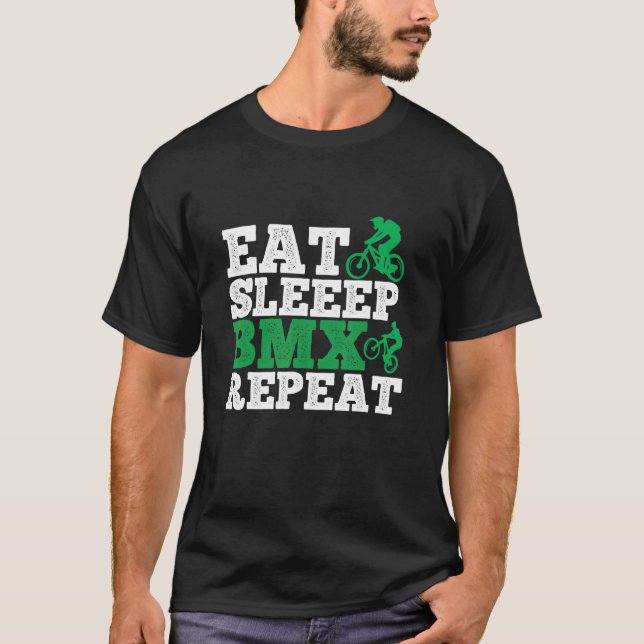 Camiseta Comer Sleep Bmx Repetir Bmx Rider (Anverso)