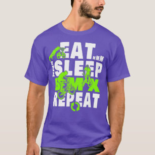 Camiseta Comer Sleep BMX Repetir Gracioso Regalo de Bicicle
