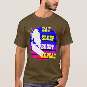Camiseta Comer Sleep Boost Repetir Kitesufer Retro Suns Fem