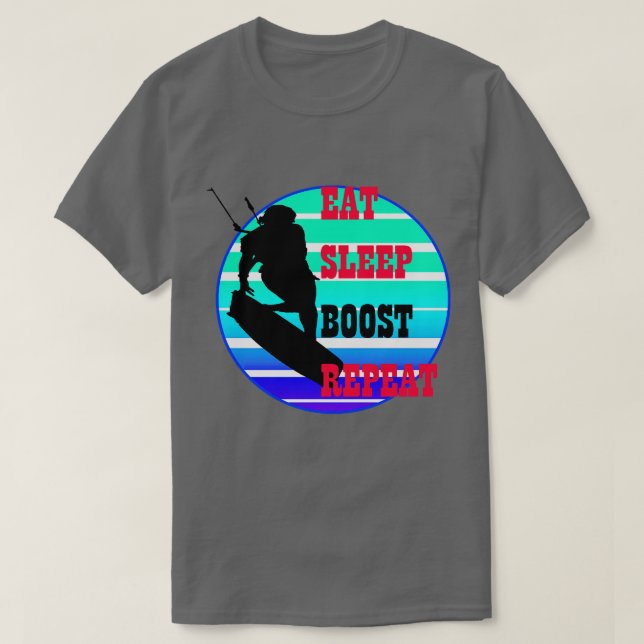 Camiseta Comer Sleep Boost Repetir Kitesufer Retro Suns Fem (Diseño del anverso)