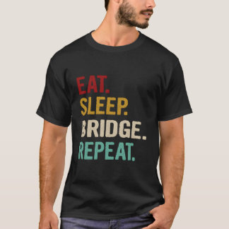 Camiseta Comer Sleep Bridge Repetir Tarjeta de jugador puen