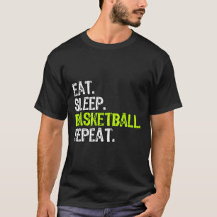 Camiseta Comer Sleep Bysketbyll Repetir al jugador Diversió
