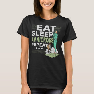 Camiseta Comer Sleep Canicross Repetir Perro Corriendo Cach