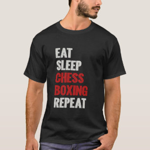 Camiseta Comer Sleep Chess Boxing Repetición Mind Sports
