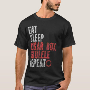 Camiseta Comer Sleep Cigar box ukulele Repetir