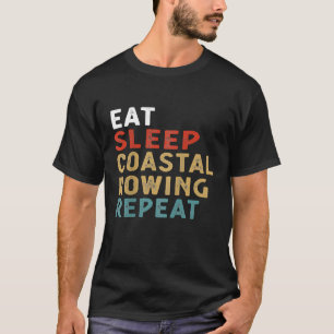 Camiseta Comer Sleep Coastal Rowing Repeat Funny Player Gif