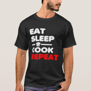 Camiseta Comer Sleep Cocinar Repetir Chef