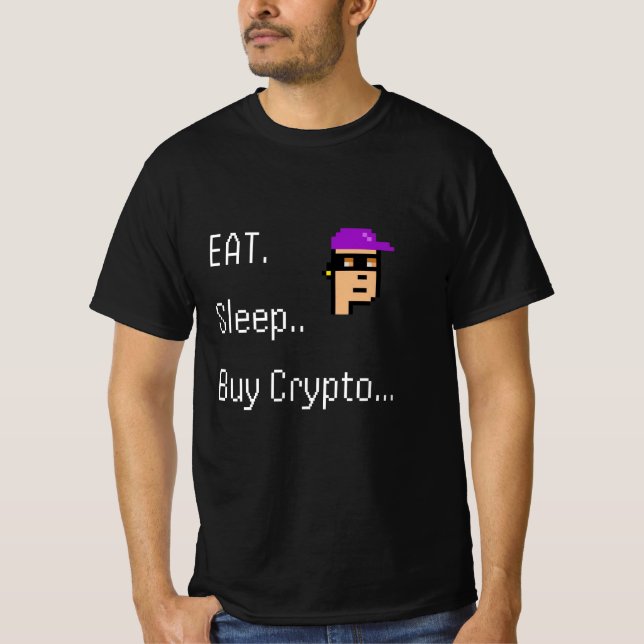 Camiseta Comer Sleep Comprar Crypto Crypto T-Shirt | Regalo (Anverso)