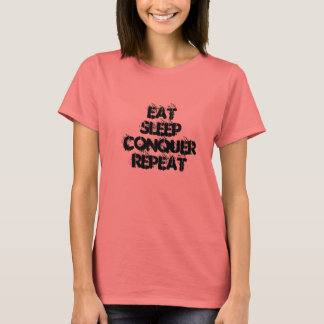 Camiseta Comer Sleep Conquer Repetir Guay Ladies TanDesktop