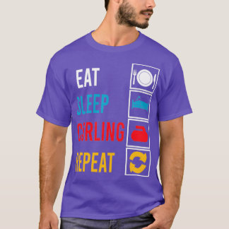 Camiseta Comer Sleep Curling Repetir Deportes