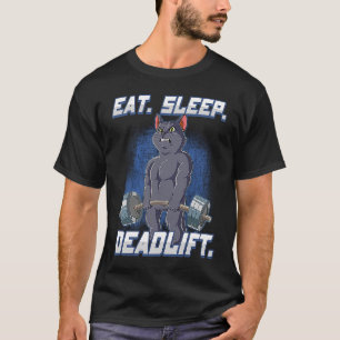 Camiseta Comer Sleep Deadlift Gym Bodybuilding