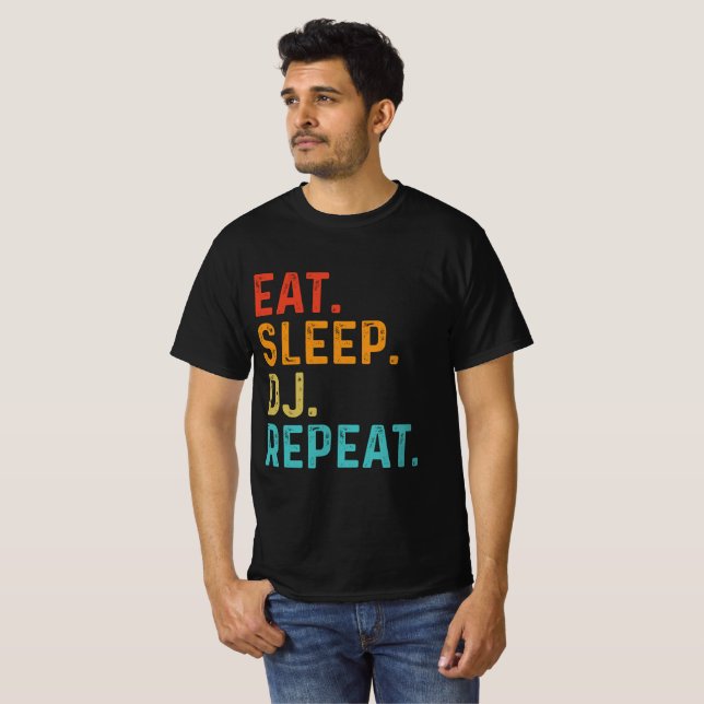 Camiseta Comer Sleep DJ Repetir (Anverso completo)