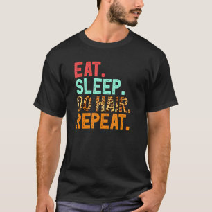 Camiseta Comer Sleep Do Hair Hairdresser Barber Hairstylist
