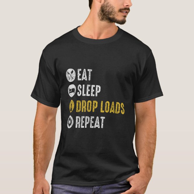 Camiseta Comer Sleep Drop Loads Repetir el Conductor del Ca (Anverso)
