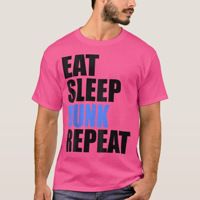 Camiseta Comer Sleep Dunk Repetir Básquetbol Hoop Recreativ (Anverso)