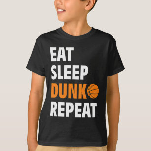 Camiseta Comer Sleep Dunk Repetir Fun Baloncesto Bball