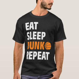 Camiseta Comer Sleep Dunk Repetir Fun Baloncesto Bball