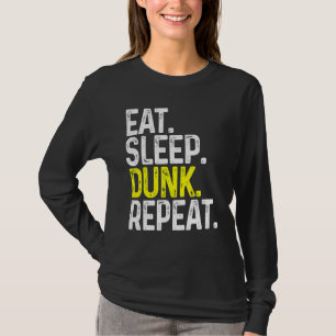 Camiseta Comer Sleep Dunk Repetir Gracioso Baloncesto