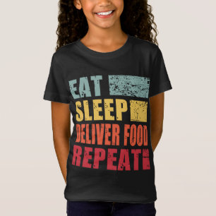 Camiseta Comer Sleep Entregar Repetición De Alimentos
