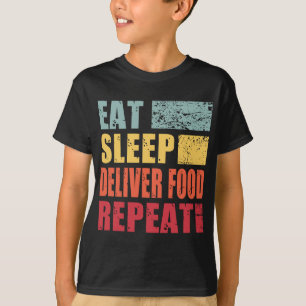Camiseta Comer Sleep Entregar Repetición De Alimentos
