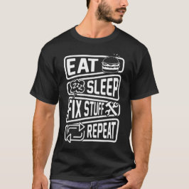 Camiseta Comer Sleep Fix Studs Repetir Handyman Repairman