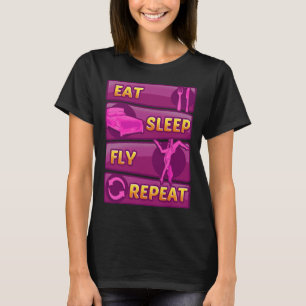 Camiseta Comer Sleep Fly Repetir sedas de yoga aéreas