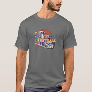 Camiseta Comer Sleep Football Repeat Tee