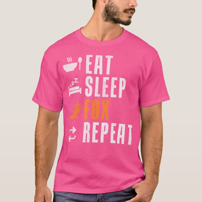 Camiseta Comer Sleep Fox Repeat Fox (Anverso)