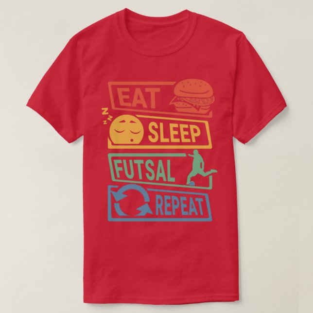 Camiseta Comer Sleep Futsal Retro (Diseño del anverso)