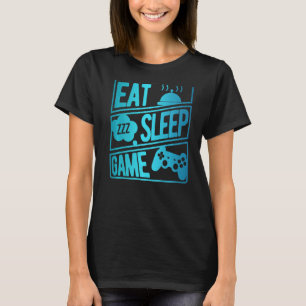 Camiseta Comer Sleep Gaming Repetir Gaming Video Game Playe