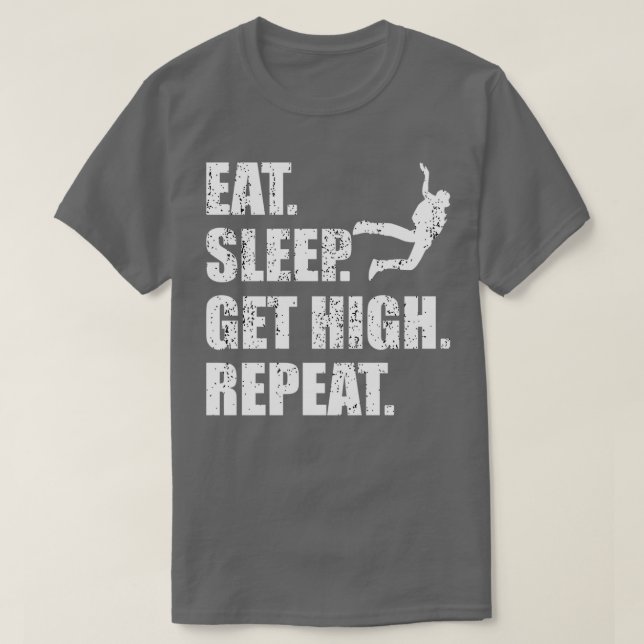 Camiseta Comer Sleep Get High Repetir (Diseño del anverso)