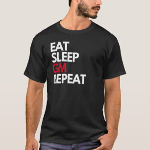 Camiseta Comer Sleep GM Repetir NFT Crypto Slang Buenos día