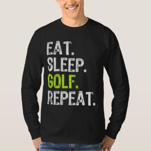 Camiseta Comer Sleep Golf Repetir Golfer Golfing Funny