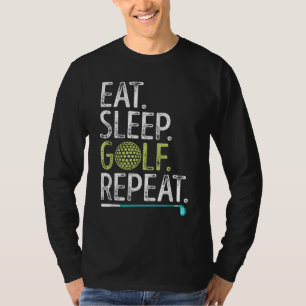 Camiseta Comer Sleep Golf Repetir Golfing Golfer Hombres Di