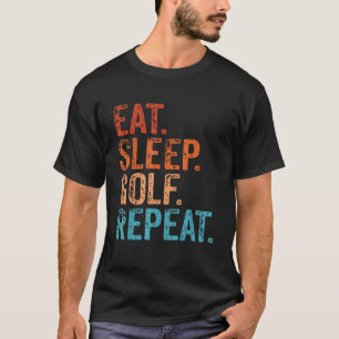 Camiseta Comer Sleep Golf Repetir Vintage Golf Golf Golf Go