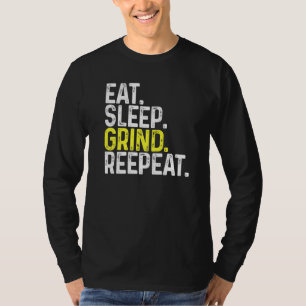 Camiseta Comer Sleep Grind Repetir juegos de jugador