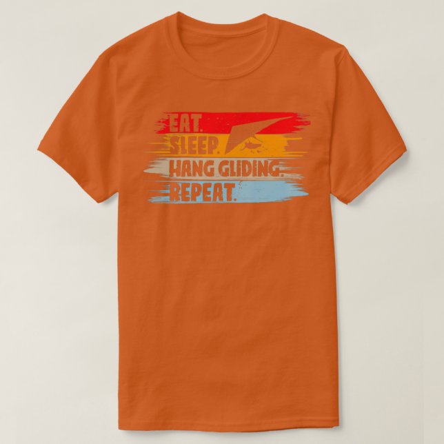 Camiseta Comer Sleep Hang Gliding Repetir deportes extremos (Diseño del anverso)