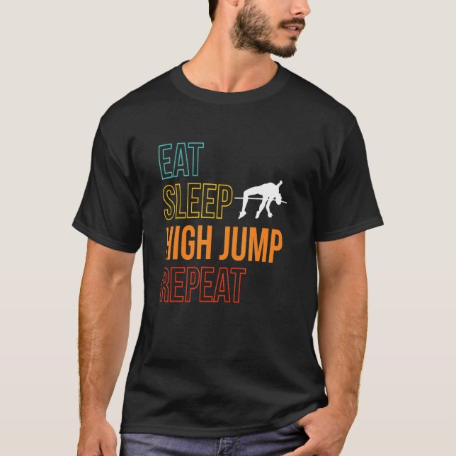Camiseta Comer Sleep High Jump Repetir Salto Alto (Anverso)