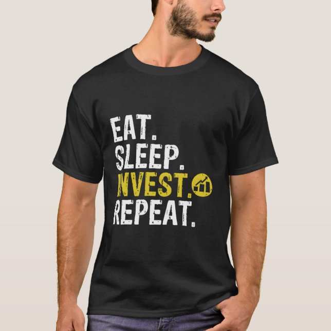 Camiseta Comer Sleep Invertir Repetición Comercial Invertir (Anverso)