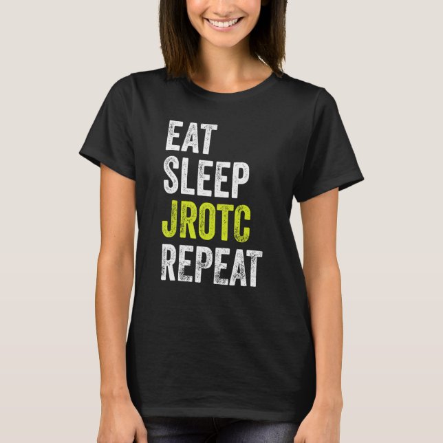 Camiseta Comer Sleep JROTC Repetir US Junior ROTC (Anverso)