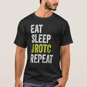 Camiseta Comer Sleep JROTC Repetir US Junior ROTC