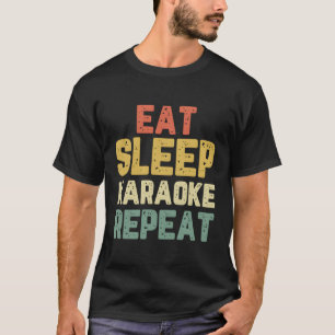 Camiseta Comer Sleep Karaoke Repeat Singer Funny Lover Gift